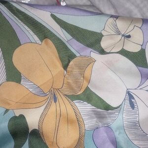 Christian Dior Scarf W/ Purple,Gold,Yellow&Green on Baby Blue.Gorgeous!